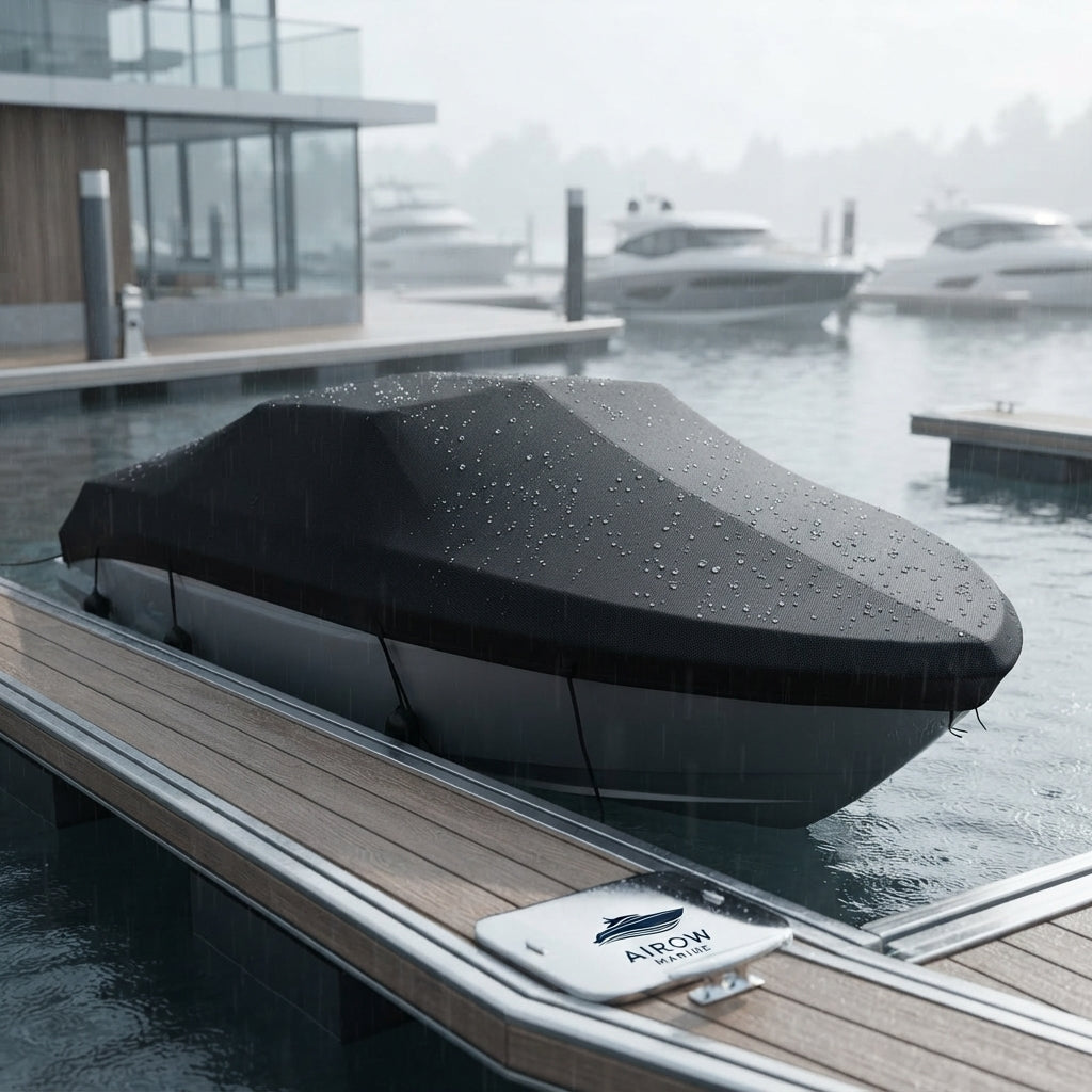 AirowMarine Boat Cover - Waterproof 600D Marine Grade (Universal Fit)