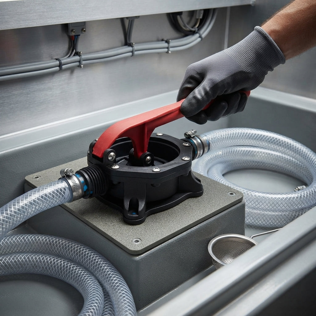 Manual Marine Bilge Pump - High-Capacity Saltwater Resistant Diaphragm