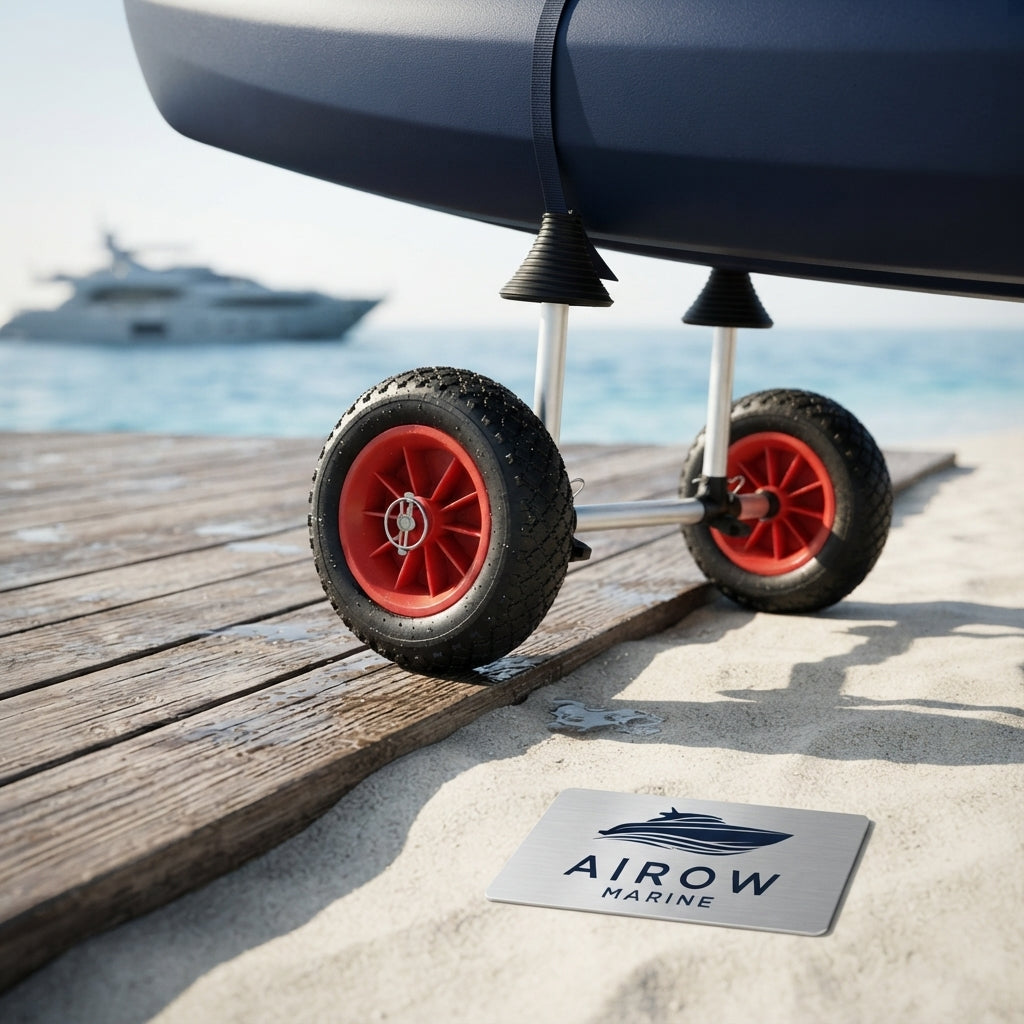 AirowMarine Foldable Kayak Cart – All-Terrain 200lb Capacity – marine application view