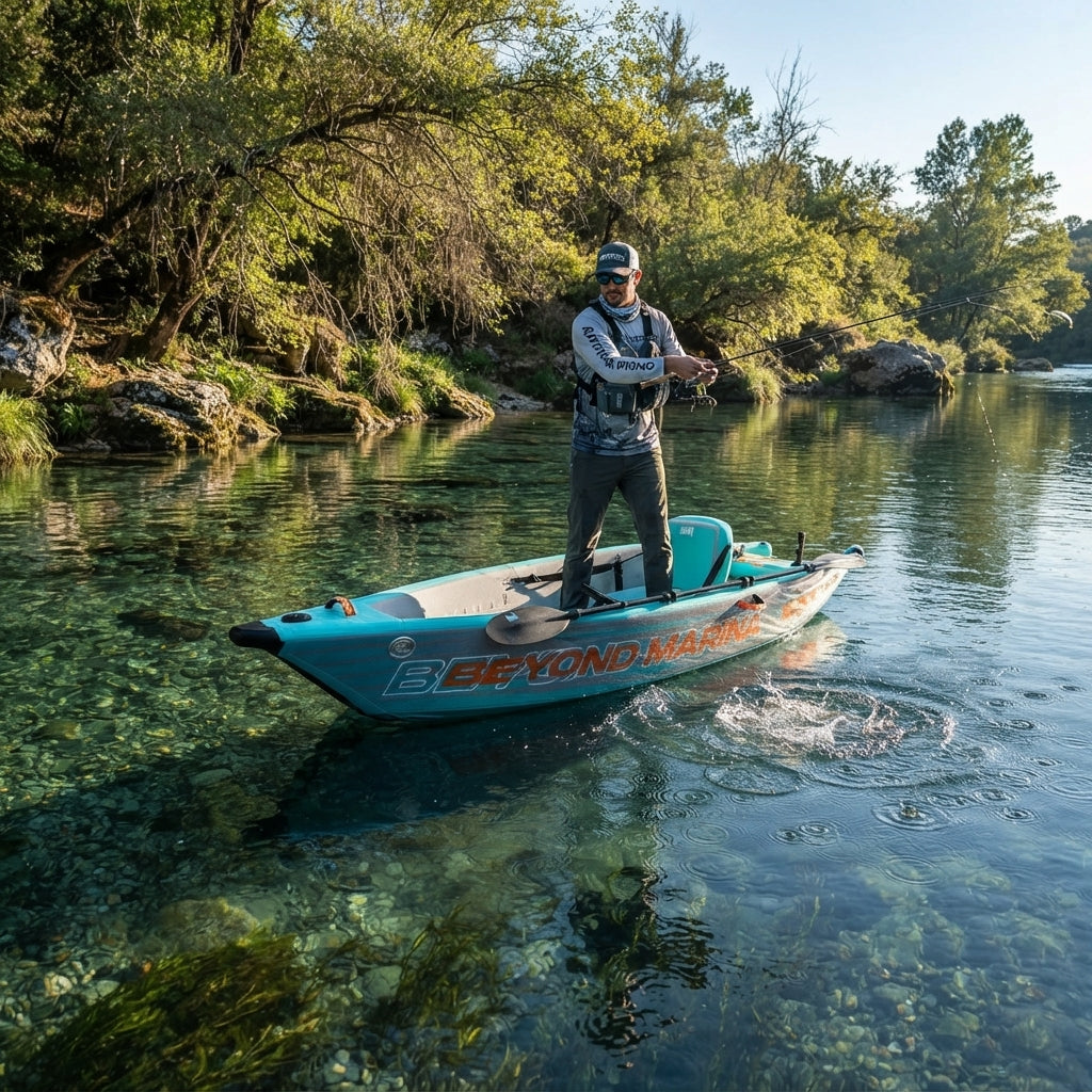 Beyond Marina 2-Person Inflatable Kayak – High-Pressure PVC & Fishing Ready – marine application view