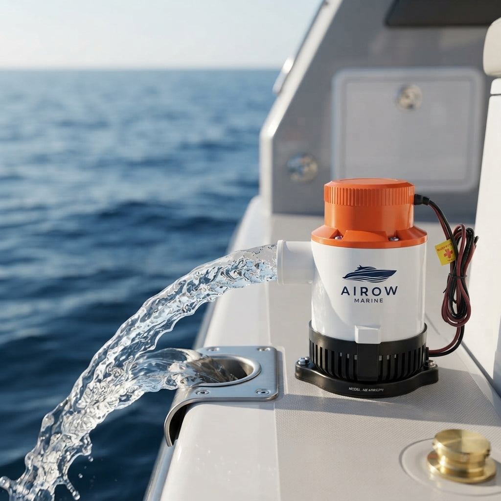 Airow Marine Manual Bilge Pump - 4700 GPH Heavy-Duty 12V DC (50mm Outlet)