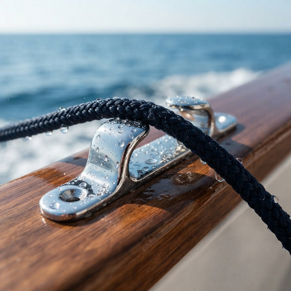 Marine Straight Cable Guide - 316 Stainless Steel, Mirror Polish (4-inch)