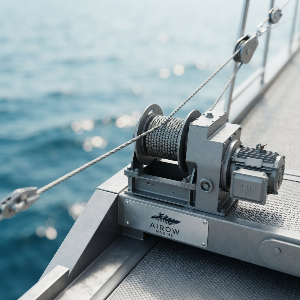 High-Power Electric-Pneumatic Marine Winch for Gangways - Heavy-Duty Industrial Grade