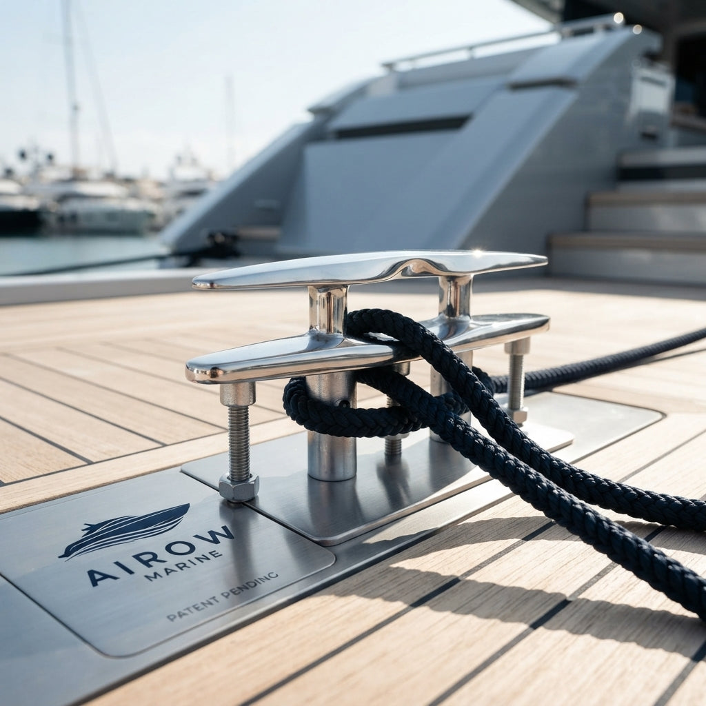 12-Inch 316 Stainless Steel Sliding Cleat - Heavy Duty Marine Cable Anchor