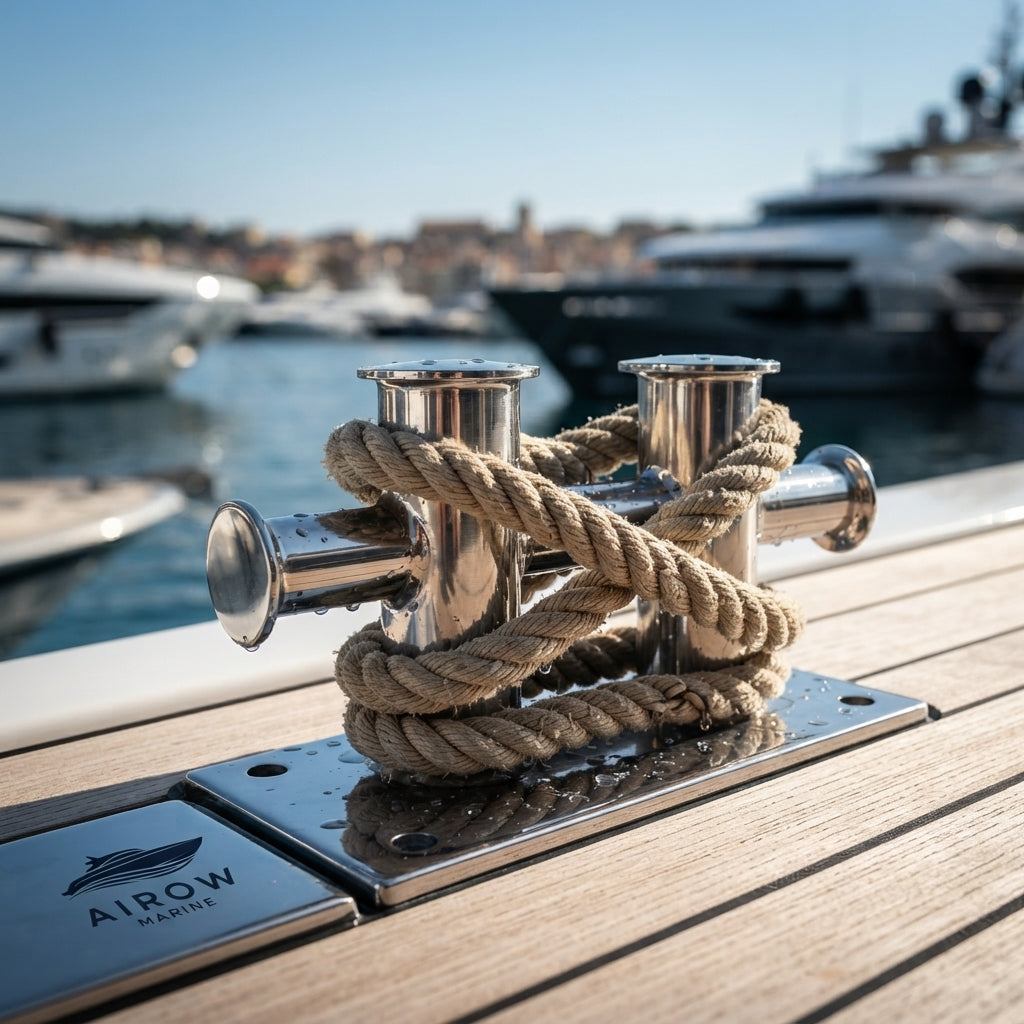 316 Stainless Steel H-Style Mooring Bollard - Yacht Grade Marine Cleat (260mm)
