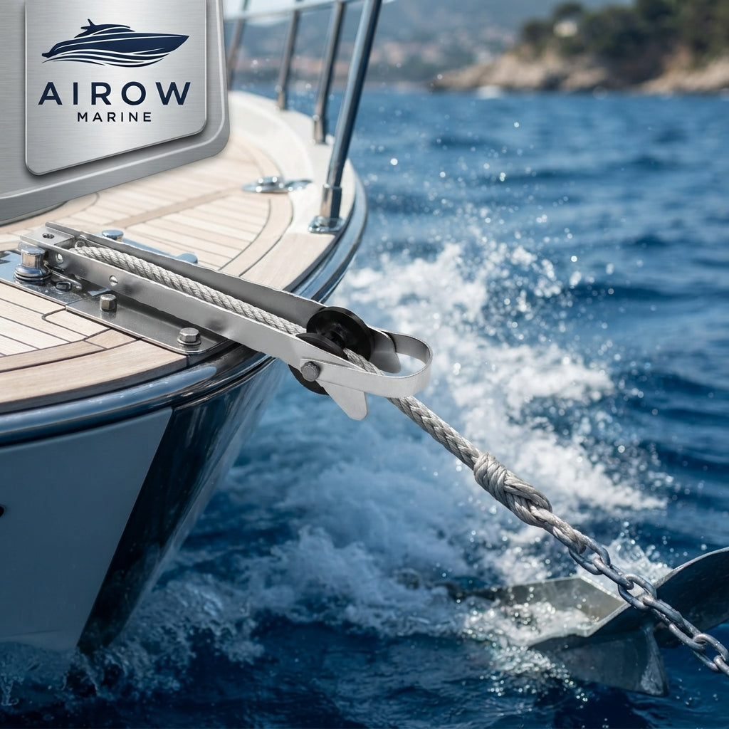 390mm Marine Anchor Roller – Precision Cast 316 Stainless Steel for Yachts – marine application view