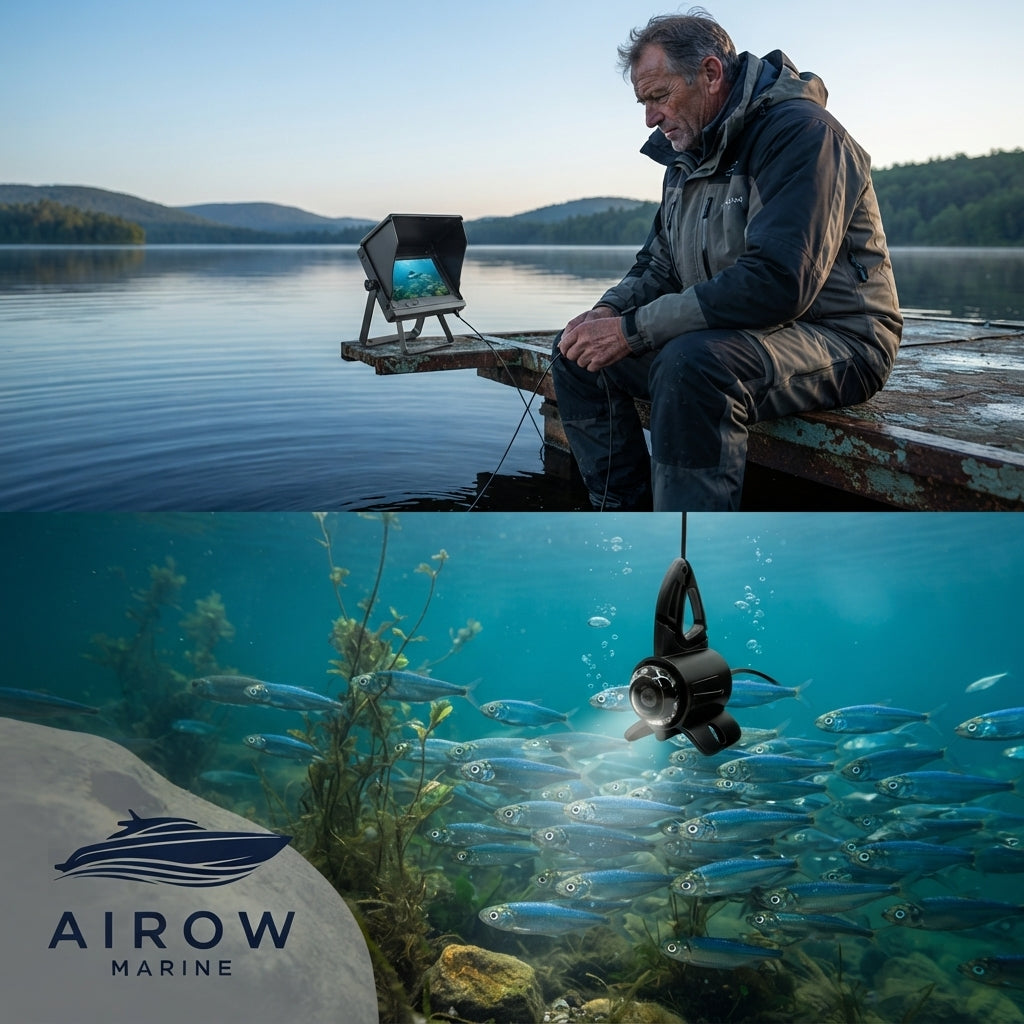 AirowMarine Underwater Fishing Camera - HD Night Vision System (25m)