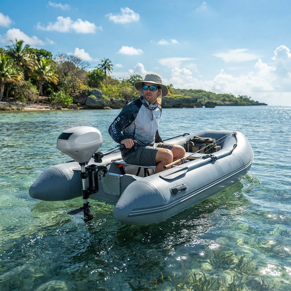 Brushless Electric Outboard Trolling Motor - 12V/24V/48V Multi-Voltage Marine Propeller