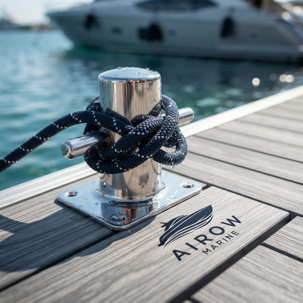 316 Stainless Steel Marine Dock Bollard - Mirror Finish (176mm Height)