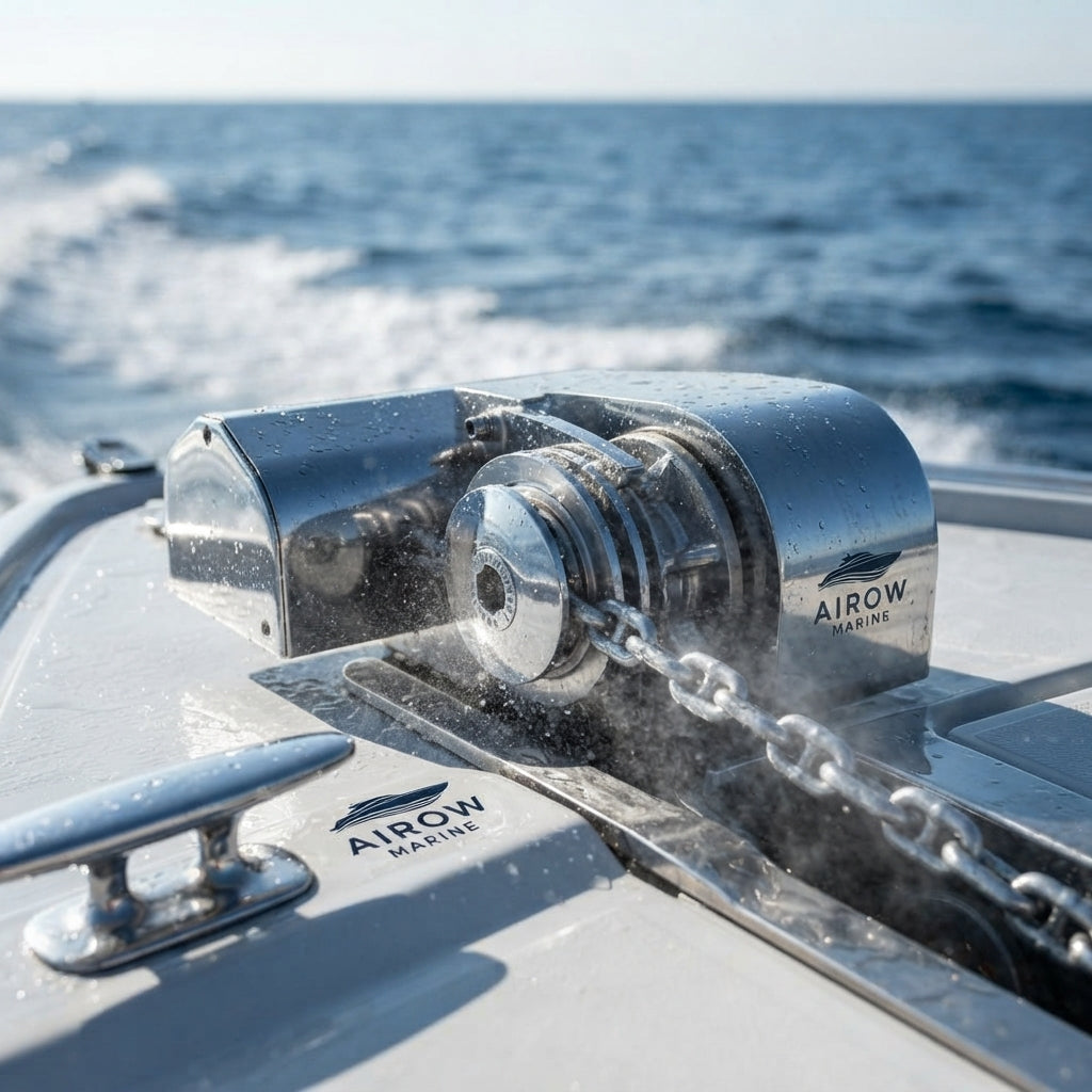 Electric Anchor Windlass – 316 SS, Silent Operation for Marine Yachts & Boats – marine application view