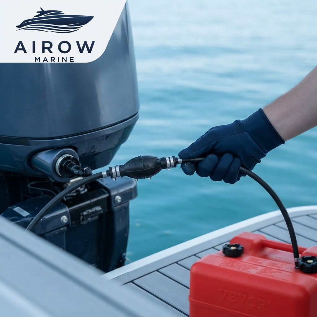 24L Marine Fuel Tank with 9.8ft Hose - Durable HDPE Outboard Boat Solution