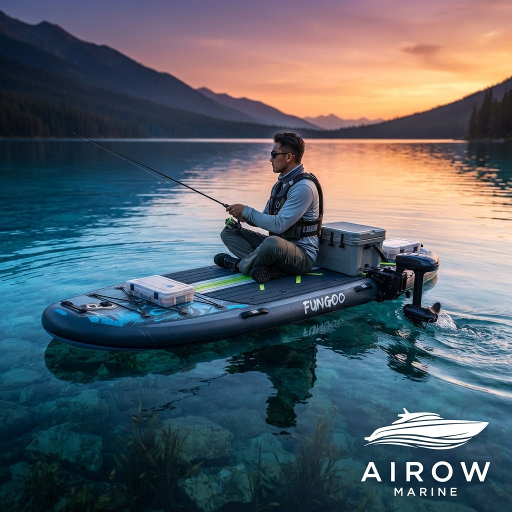AirowMarine SKIMMER Inflatable Multi-Sport Paddle Board - 2-3 Person (350cm)