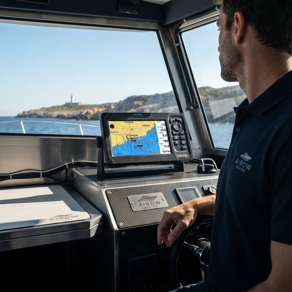 ONWA KP-27A 7-Inch Marine GPS Chart Plotter with Class B+ AIS (Universal)