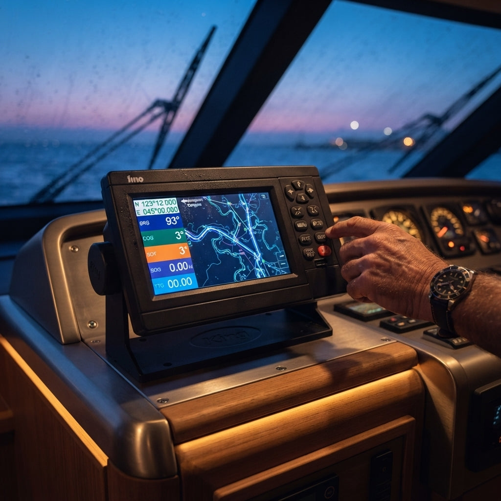 AirowMarine 5-Inch Dual-Mode GPS/Beidou Marine Chart Plotter - IPX6 Waterproof Navigation System