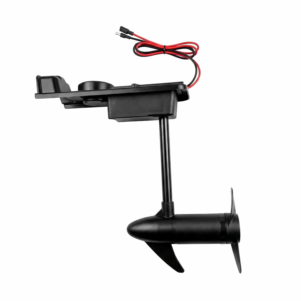 AirowMarine 55lbs Thrust Electric Kayak Trolling Motor featuring a 3-blade propeller and universal mounting bracket on a clean white background.