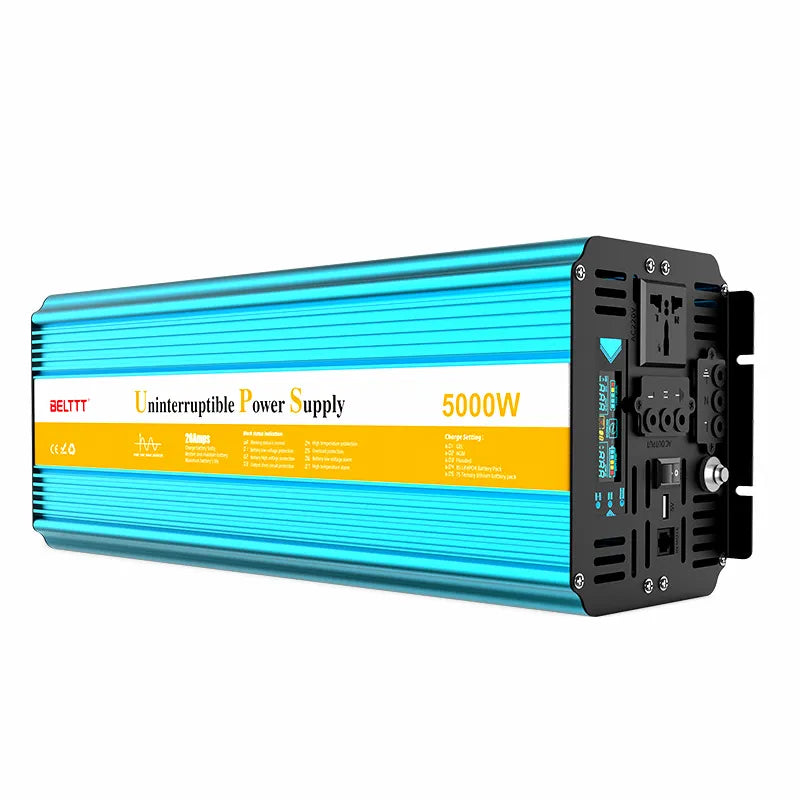 BELTTT 5000W Marine Pure Sine Wave Inverter and Multi-Stage Battery Charger Combo with Anodized Aluminum Casing
