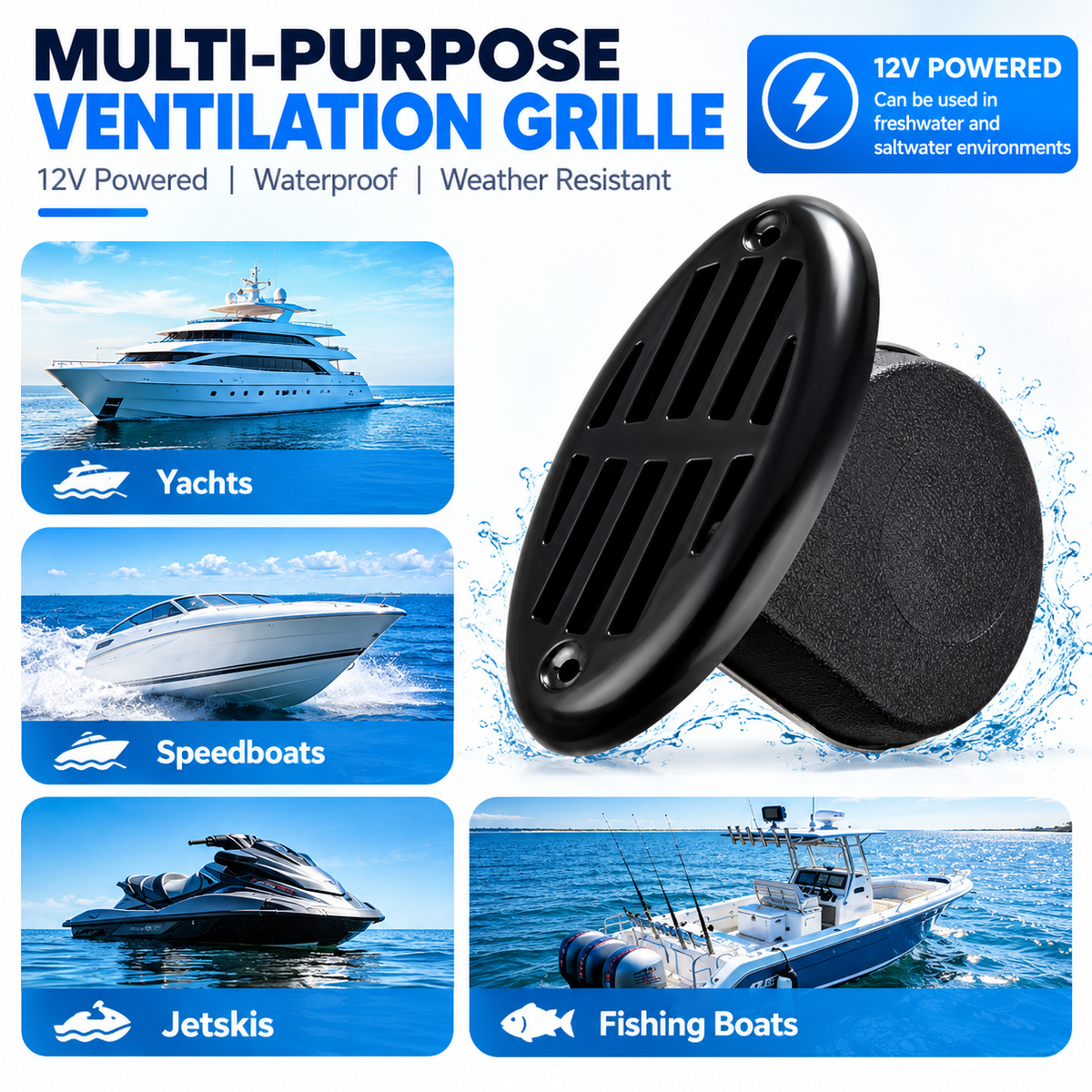 Marine Electric Horn - Ultra-Loud 12V 304 SS & IP-Rated Waterproof for Boats