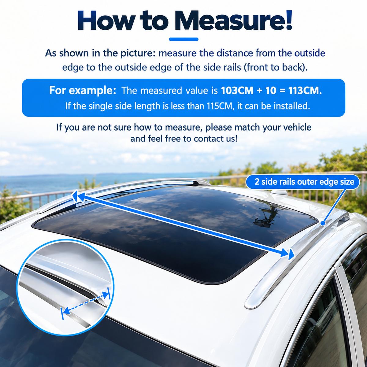 Universal SUV Roof Rack Crossbars - Aluminum Alloy, No-Drill Installation