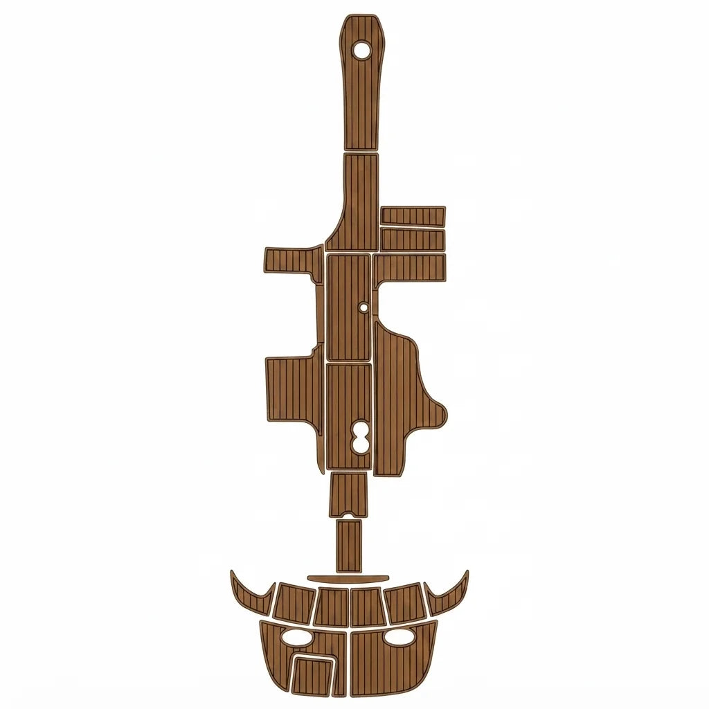 Custom EVA Foam Teak Decking for 2005 Sea Ray 295 Bowrider Swim Platform & Cockpit