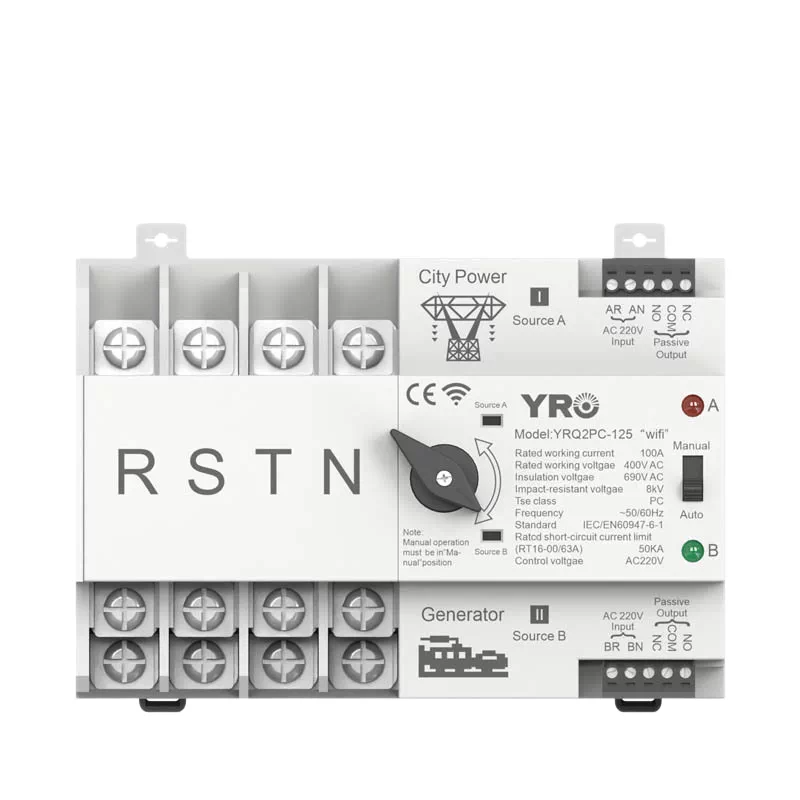 WiFi Marine Automatic Transfer Switch - Smart ATS 125A 2/4P Dual Power
