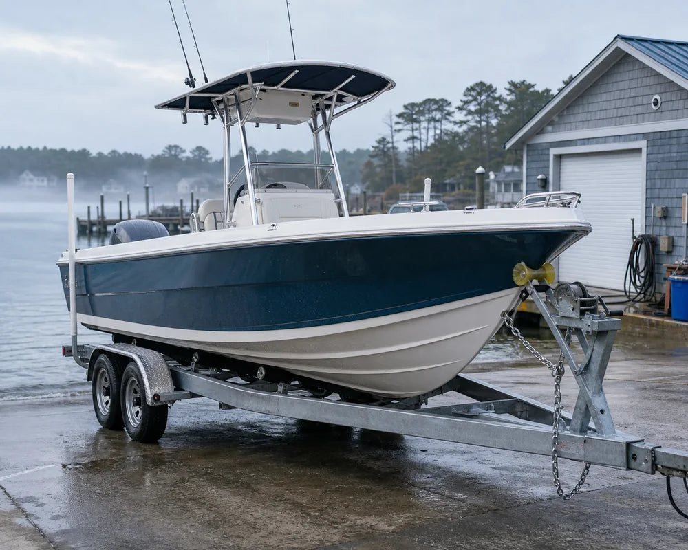 Boat trailer, winch and transport hardware