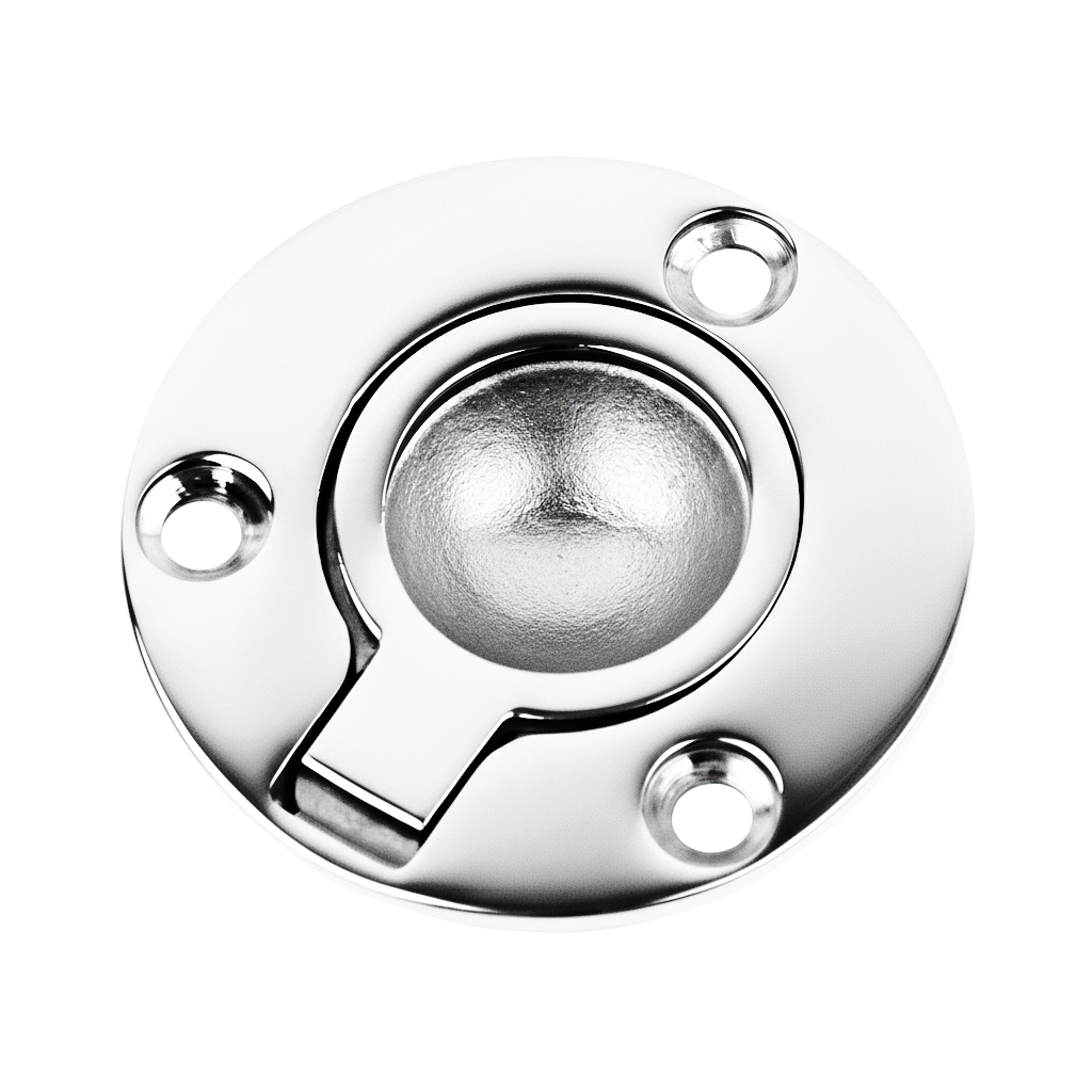 316 Stainless Steel Round Flush Lift Ring - Marine Grade (51mm)