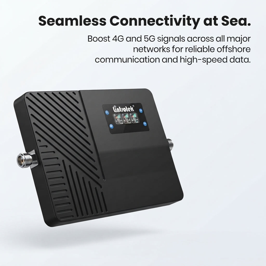 Marine 4G/5G Cell Signal Booster - All-Network Automatic Gain Control Amplifier