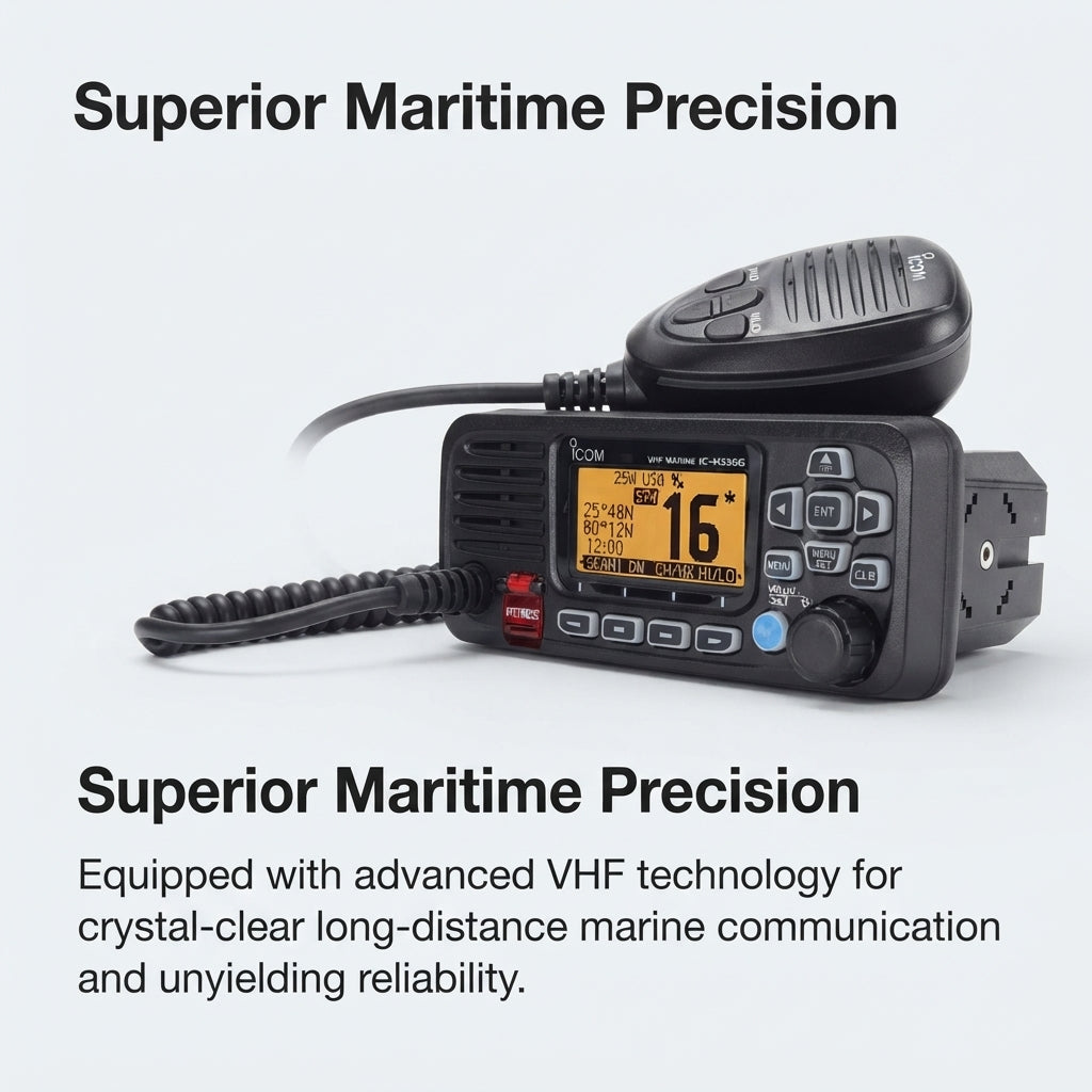 ICOM IC-M330G VHF Marine Radio - 25W High-Power, Integrated GPS, IPX7 Waterproof