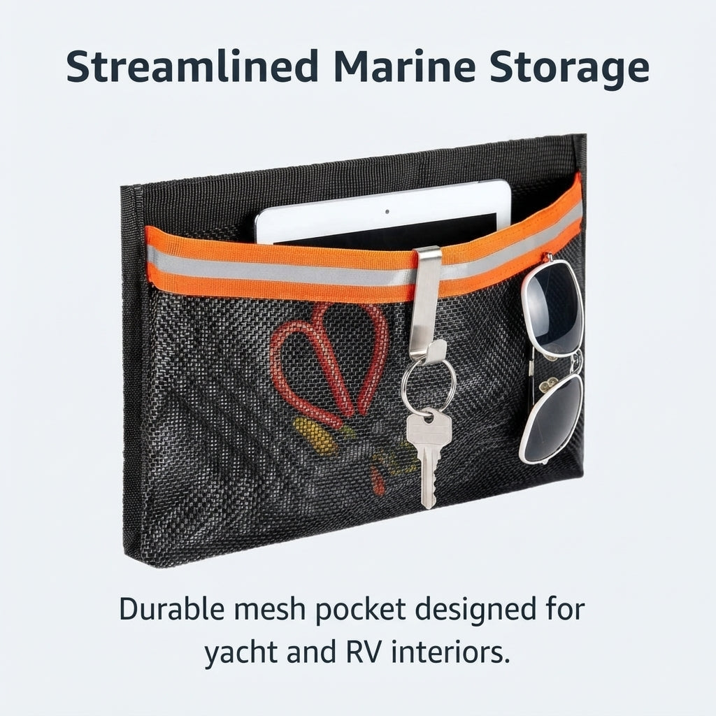 Airow Marine Reflective Mesh Storage Pouch - UV-Resistant (Set of 2)