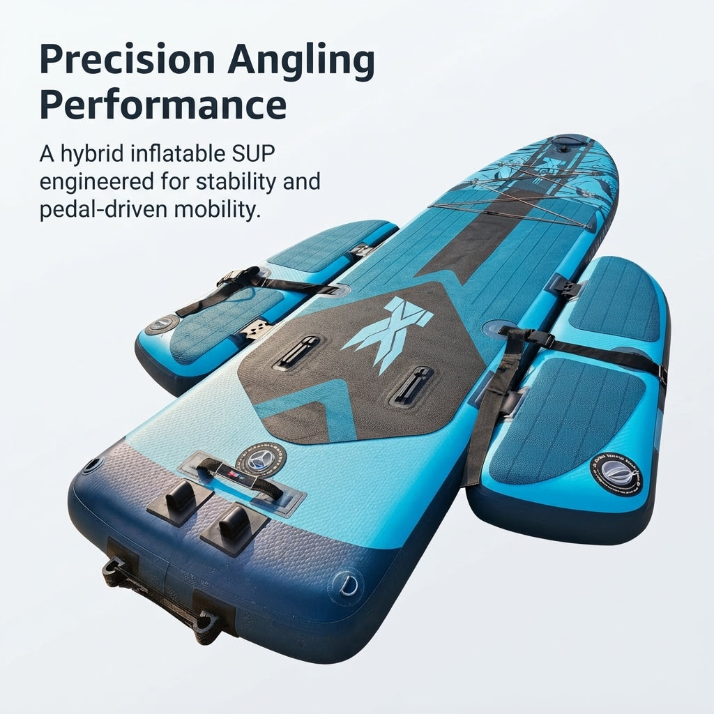 Airow Marine Inflatable Pedal-Drive Fishing SUP - High-Stability Paddleboard