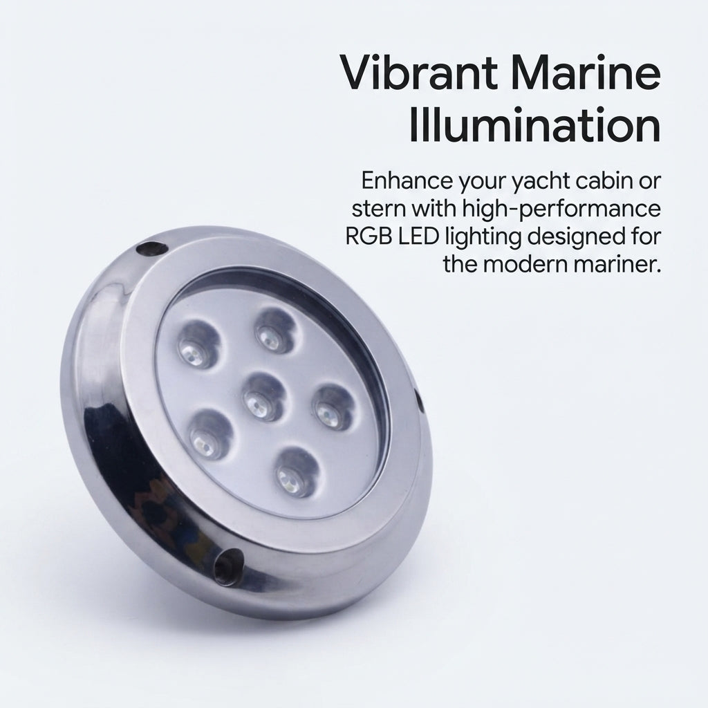 36W 316 Stainless Steel RGBW Marine Underwater LED Light - IP68 Yacht & Boat