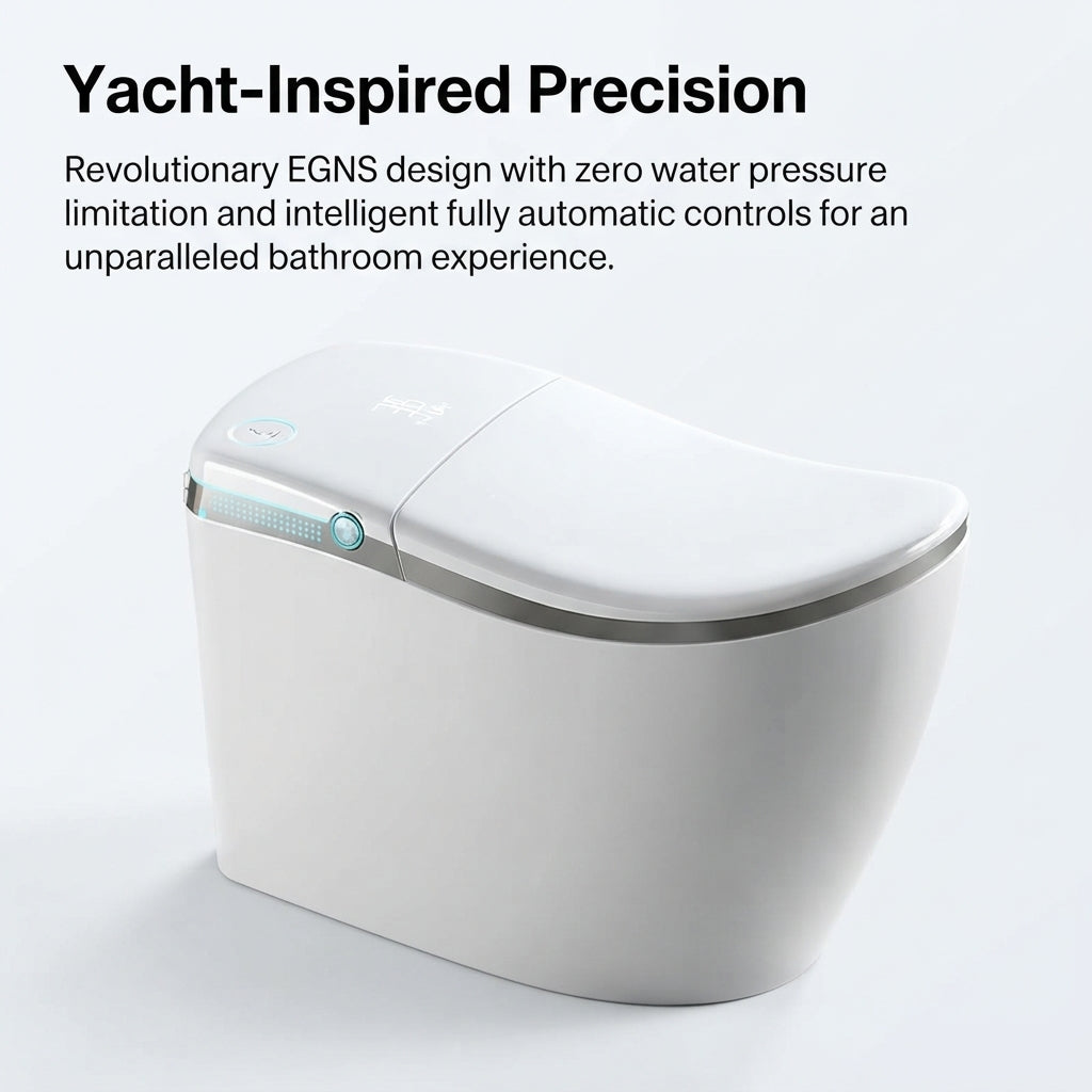 Yacht-Style Extra-Large Smart Toilet - UV Sterilization, Zero Pressure Limit, Auto Flush