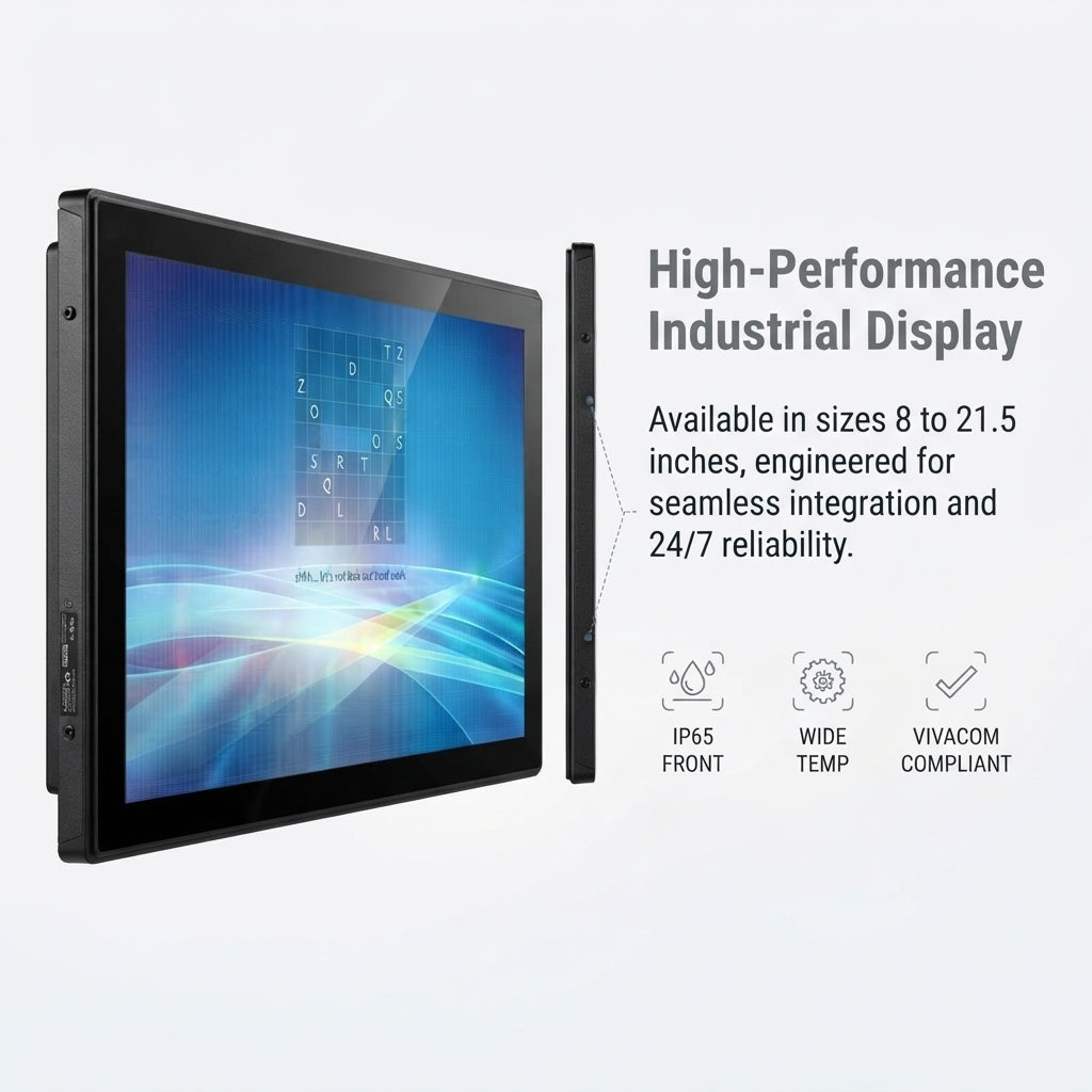 10.1-inch Embedded Marine Capacitive Touchscreen Display - IP65 Waterproof IPS