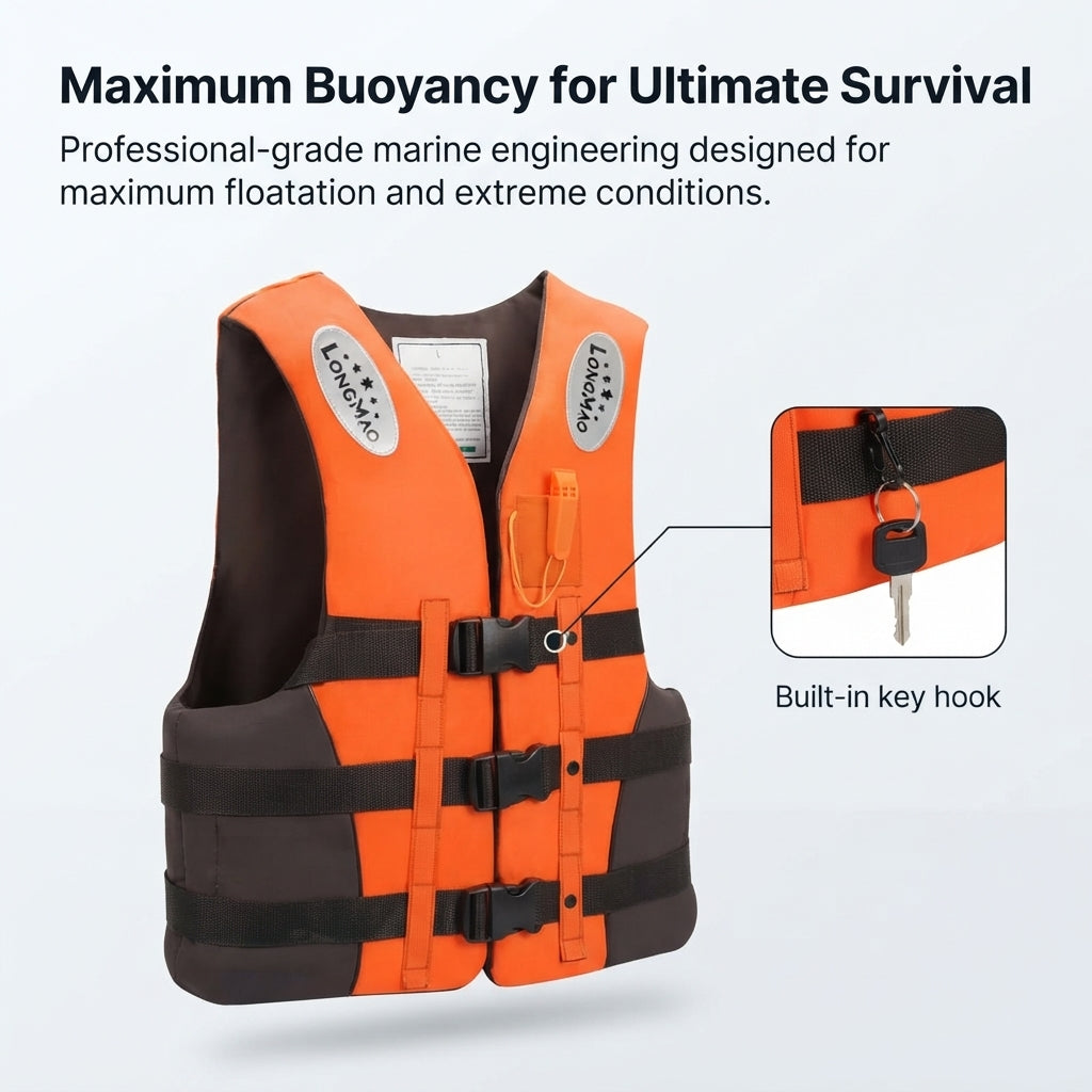 Adult Life Jacket - Professional High-Buoyancy Marine Vest