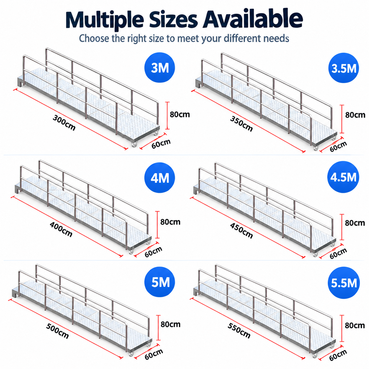 Mobile Aluminum Alloy Marine Gangway - High-Traction Deck & 304 SS Hardware