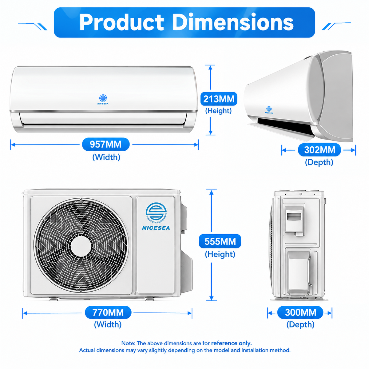 Airow Marine 220V 60Hz Mini Split AC - Heating & Cooling for Boats (2P Efficient)