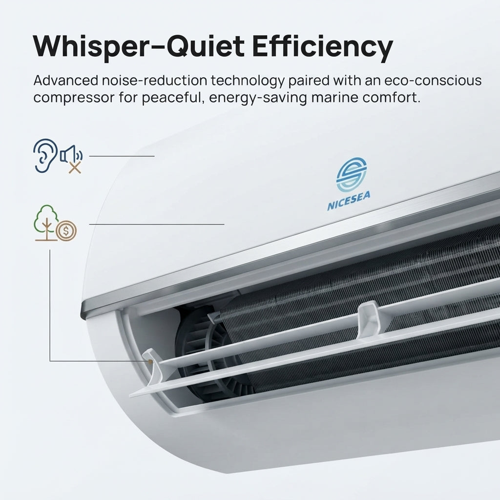 Airow Marine 1.5P Mini-Split AC - 110V/220V Eco-Friendly Heating & Cooling
