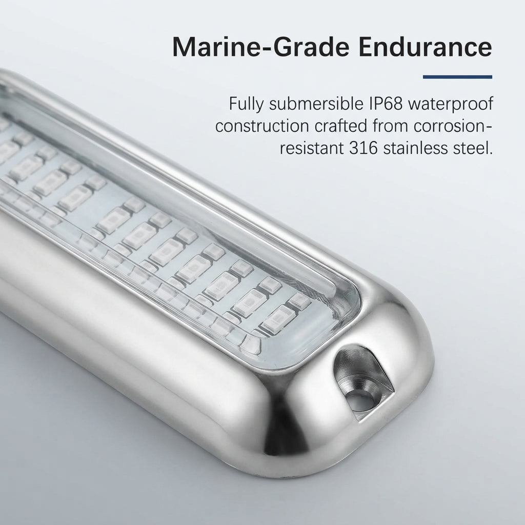 Airow Marine 42-LED Underwater Boat Light - 316 SS, 10-30V, IP68