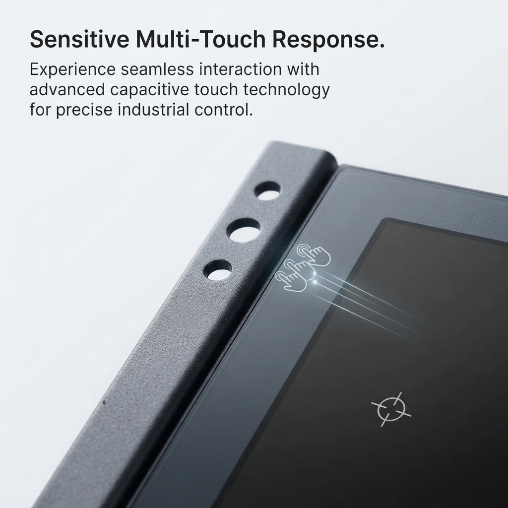 12-Inch Marine Industrial Touchscreen Monitor - IPS Display with Capacitive Touch