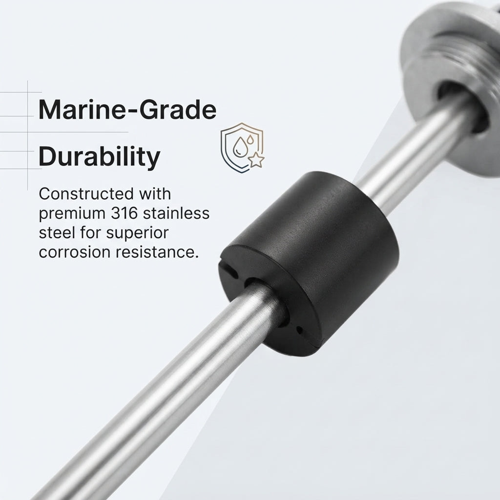 Marine Fuel & Water Tank Level Sensor - 316L Stainless Steel, 250-1000mm