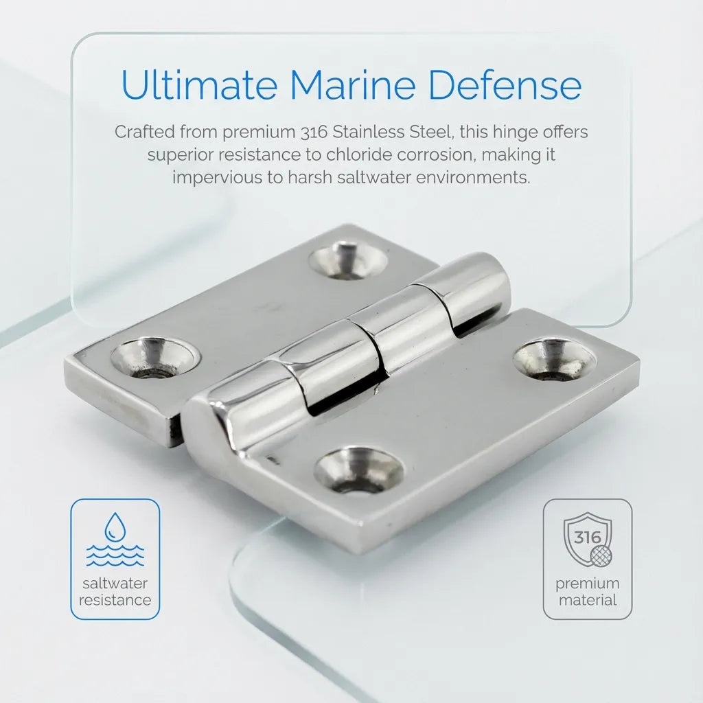 Feature graphic illustrating 316 stainless steel's superior resistance to chloride corrosion in harsh saltwater environments.