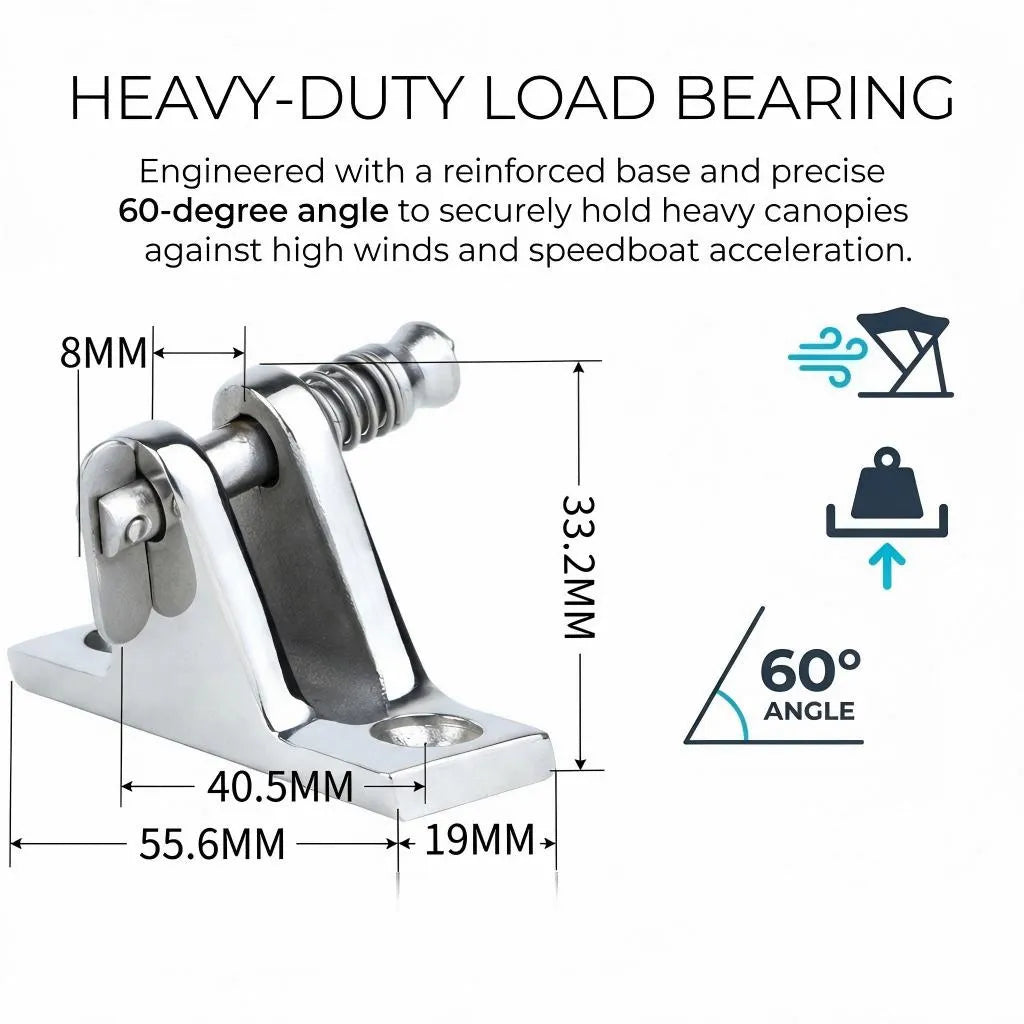 Technical diagram showing product dimensions including 55.6mm length, 33.2mm height, and the 60-degree mounting angle.