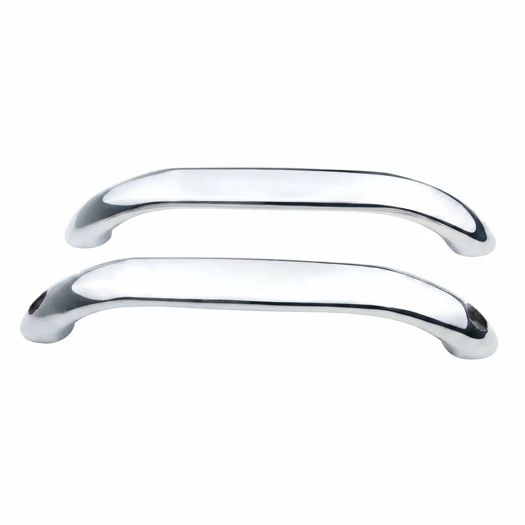 Pair of 316 Stainless Steel Boat Grab Handles with Mirror Polished Finish, 300mm Length, for Marine Safety and Handrail Use