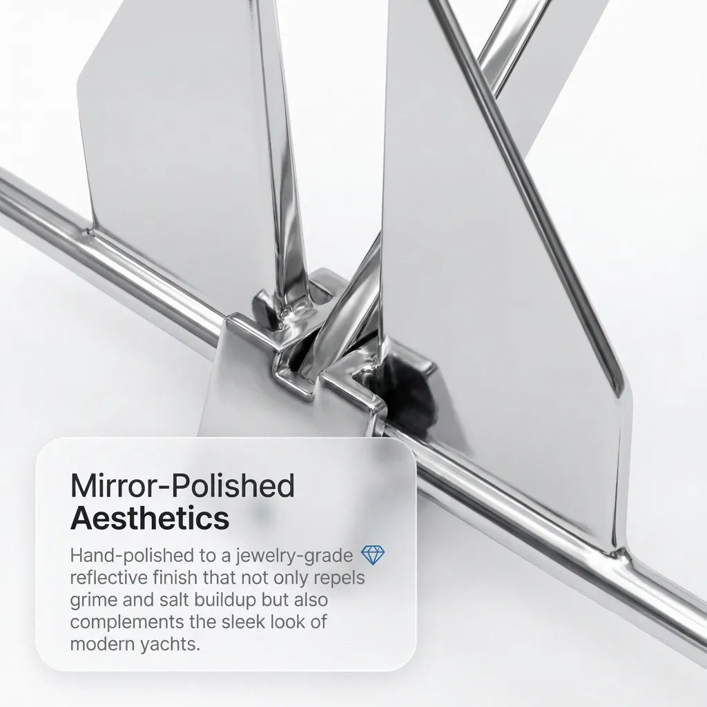 Macro detail of the hand-polished jewelry-grade reflective finish showing the precision welding and seamless silica sol casting.