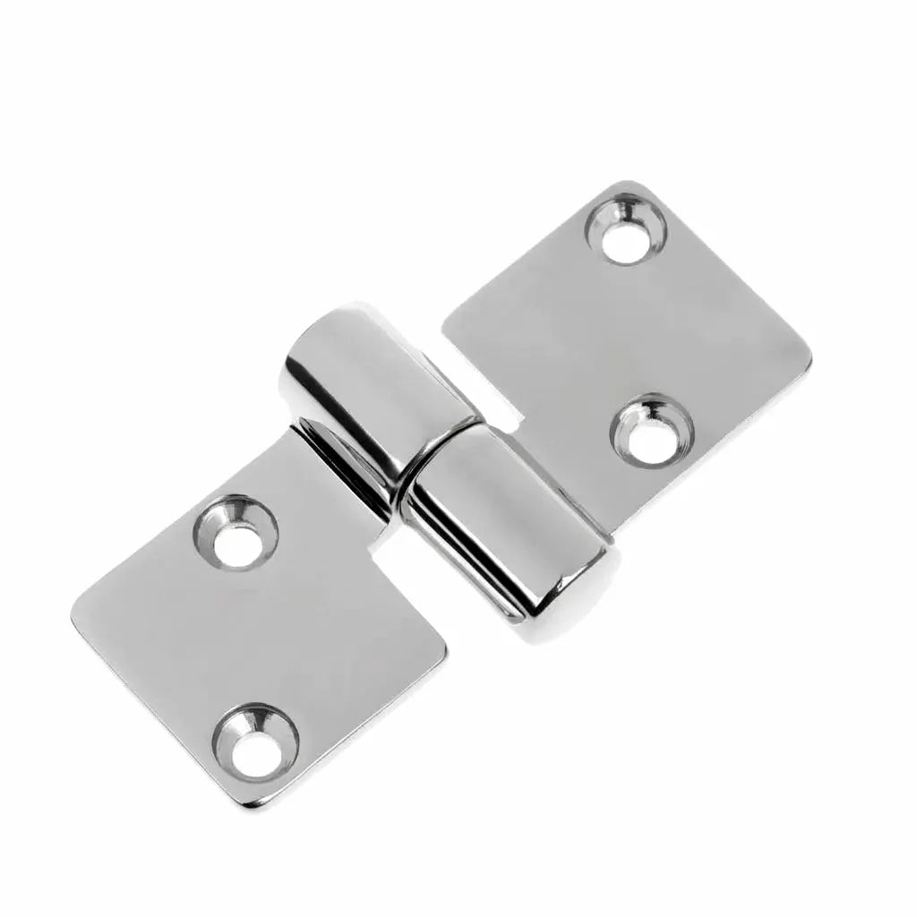 316 Grade Stainless Steel take-apart marine hinge featuring mirror-polished finish on a clean white background for yacht and boat hardware applications.