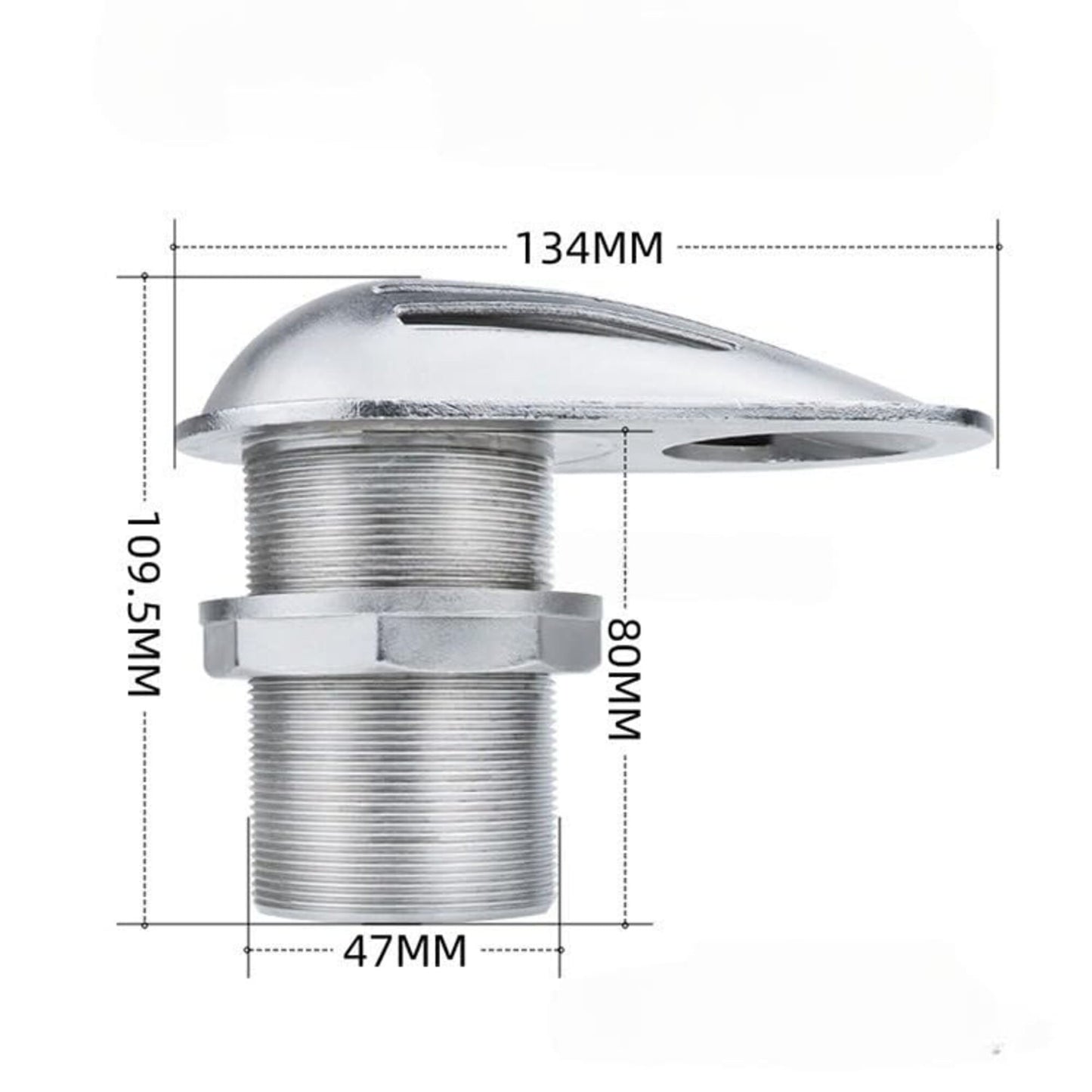 316 Stainless Steel Boat Intake Strainer,Multiple Specifications Filter Scoop, Thru Hull Water Pickup Floor Deck Drain for Yacht