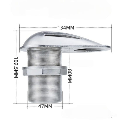 316 Stainless Steel Boat Intake Strainer,Multiple Specifications Filter Scoop, Thru Hull Water Pickup Floor Deck Drain for Yacht
