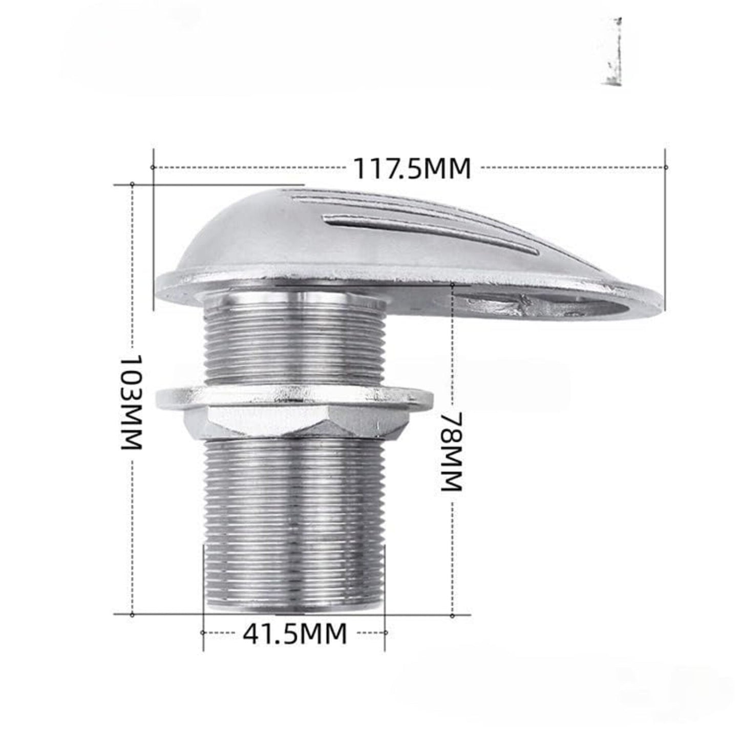 316 Stainless Steel Boat Intake Strainer,Multiple Specifications Filter Scoop, Thru Hull Water Pickup Floor Deck Drain for Yacht