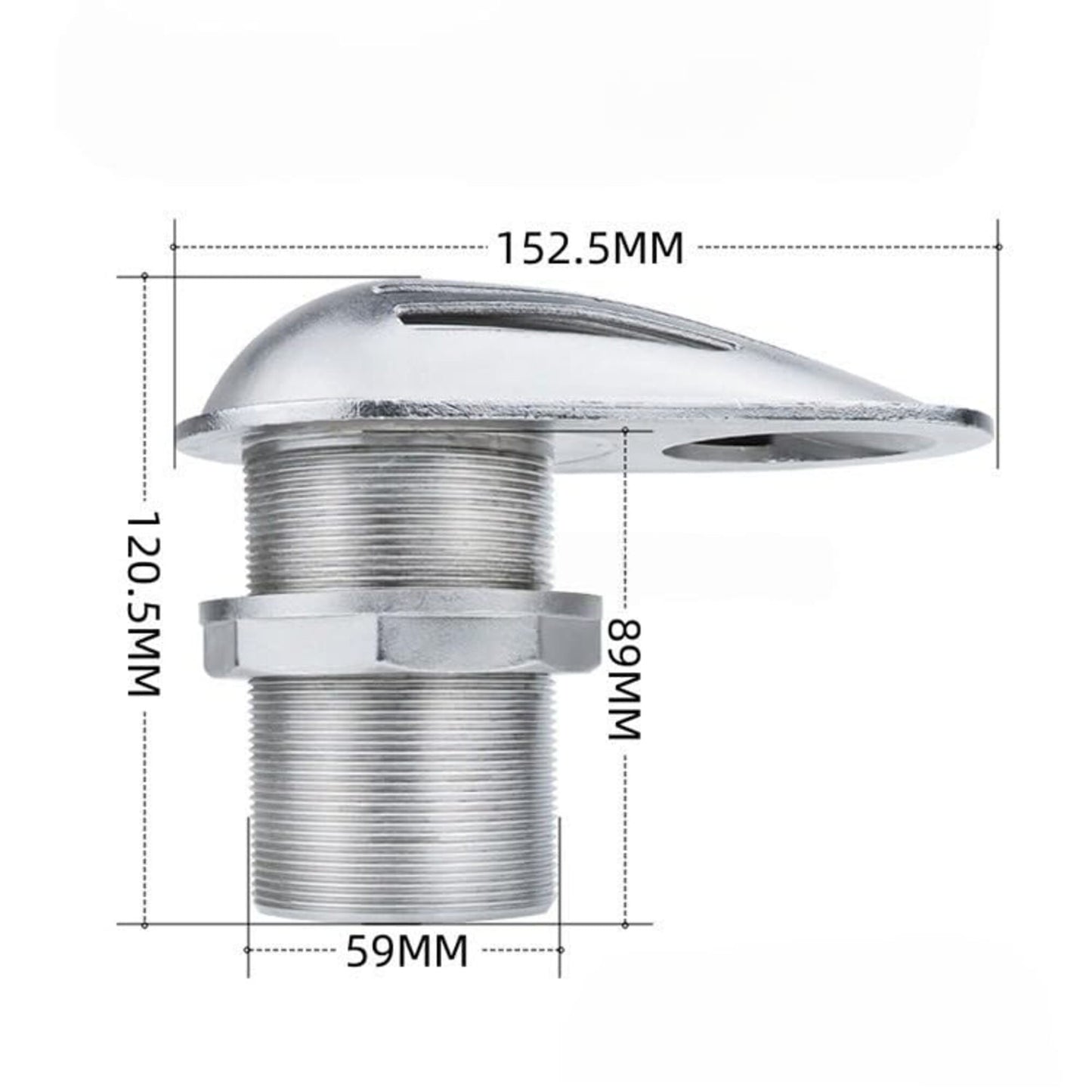 316 Stainless Steel Boat Intake Strainer,Multiple Specifications Filter Scoop, Thru Hull Water Pickup Floor Deck Drain for Yacht