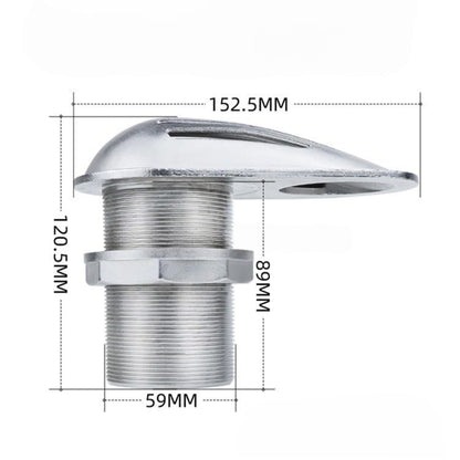 316 Stainless Steel Boat Intake Strainer,Multiple Specifications Filter Scoop, Thru Hull Water Pickup Floor Deck Drain for Yacht